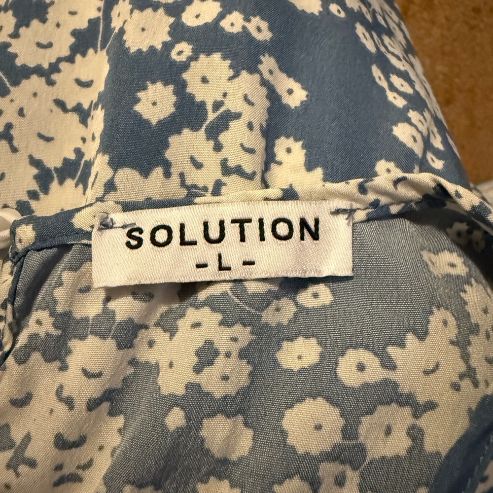 Juniors Floral Blue Maxi Dress - Picture 6 of 6